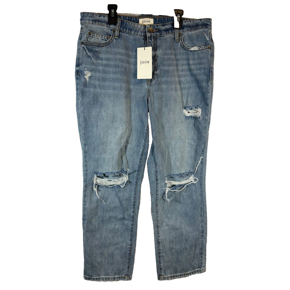 NEW Joie Boyfriend Relaxed Fit Distressed Jeans | Size 30 Crop Fit Boho B3 - Picture 1 of 7